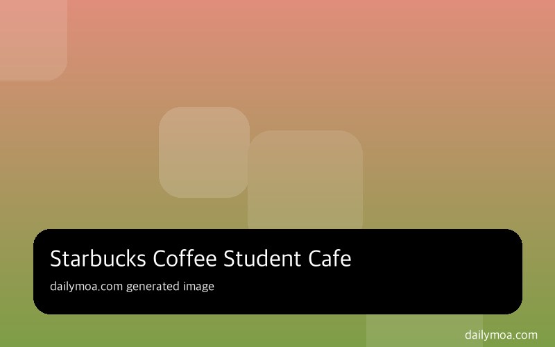 스타벅스 카페에서 노트북을 펼쳐 공부하는 대학생 모습