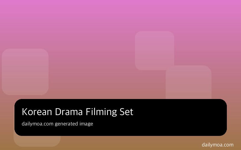 배우 촬영 현장 모습