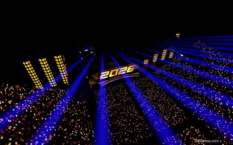 대형 공연 콘서트 스타디움 무대 관중 응원