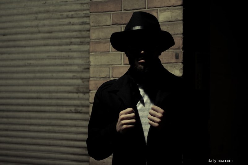 범죄 느와르 영화 도시 배경 장면