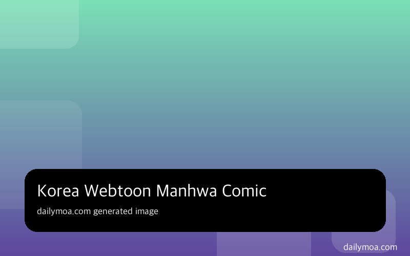 한국 웹툰 만화 캐릭터 일러스트 이미지